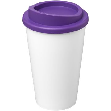 Americano Eco 350 ml recycled tumbler White  purple - 1 Bounce Creative Designs