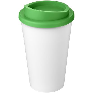 Americano Eco 350 ml recycled tumbler White  green - 1 Bounce Creative Designs