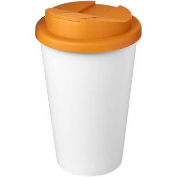 Americano Eco 350 ml recycled tumbler with spillproof lid Orange  white - 1 Bounce Creative Designs