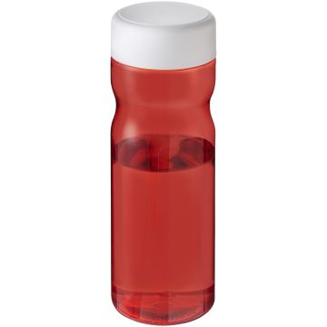 H2O Active Eco Base 650 ml screw cap water bottle Red  white - 1 Bounce Creative Designs