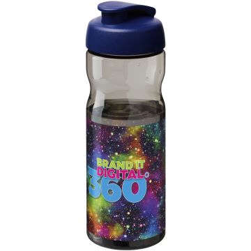 H2O Active Base Tritan 650 ml flip lid sport bottle Charcoal  blue - 1 Bounce Creative Designs