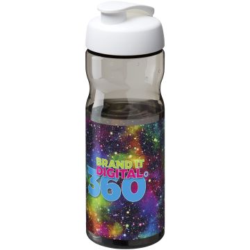 H2O Active Base Tritan 650 ml flip lid sport bottle Charcoal  white - 1 Bounce Creative Designs