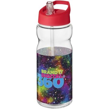 H2O Active Base Tritan 650 ml spout lid sport bottle Transparent clear  red - 1 Bounce Creative Designs