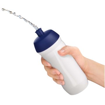 HydroFlex 750 ml sport bottle White  solid black - 1 Bounce Creative Designs