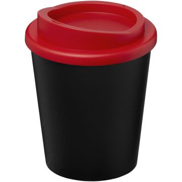 Americano Espresso Eco 250 ml recycled tumbler  Solid black  red - 1 Bounce Creative Designs