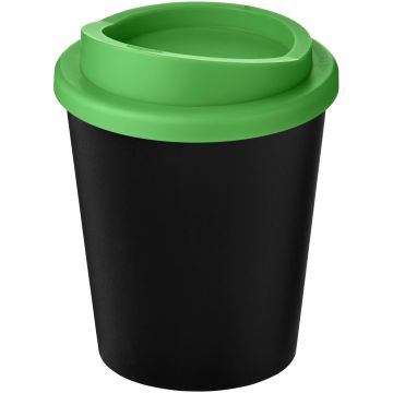 Americano Espresso Eco 250 ml recycled tumbler  Solid black  green - 1 Bounce Creative Designs
