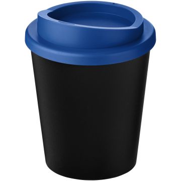 Americano Espresso Eco 250 ml recycled tumbler  Solid black  mid blue - 1 Bounce Creative Designs