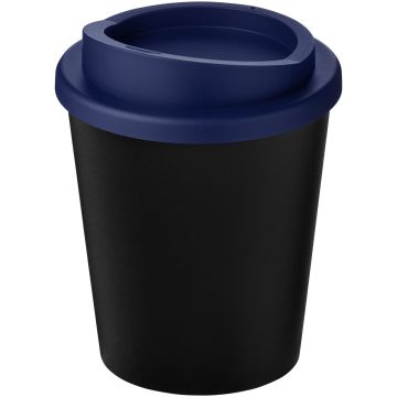 Americano Espresso Eco 250 ml recycled tumbler  Solid black  blue - 1 Bounce Creative Designs