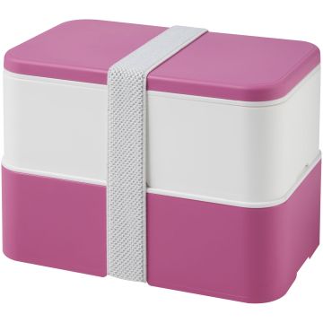 MIYO double layer lunch box Pink  white  white - 1 Bounce Creative Designs