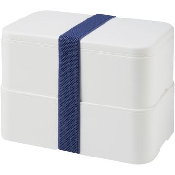 MIYO double layer lunch box White  white  blue - 1 Bounce Creative Designs