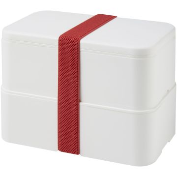 MIYO double layer lunch box White  white  red - 1 Bounce Creative Designs