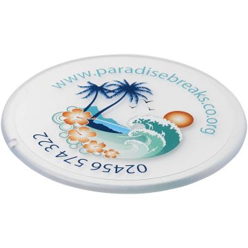 Renzo round plastic coaster Transparent clear - 1 Bounce Creative Designs