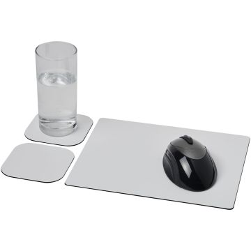 BriteMat Mouse Mat and Square Coaster Set UK Made Solid black - 1 Bounce Creative Designs