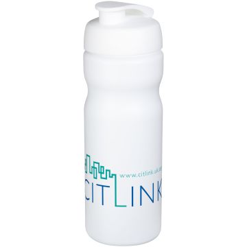 Baseline Plus 650 ml flip lid sport bottle White - 1 Bounce Creative Designs