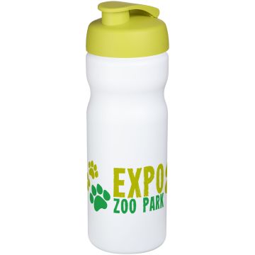Baseline Plus 650 ml flip lid sport bottle White  lime - 1 Bounce Creative Designs