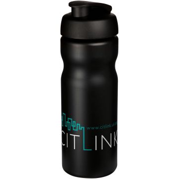 Baseline Plus 650 ml flip lid sport bottle Solid black - 1 Bounce Creative Designs