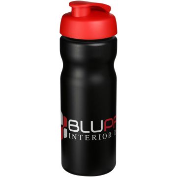 Baseline Plus 650 ml flip lid sport bottle Solid black  red - 1 Bounce Creative Designs