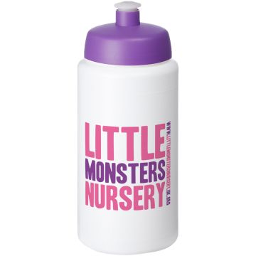 Baseline Plus grip 500 ml sports lid sport bottle White  purple - 1 Bounce Creative Designs