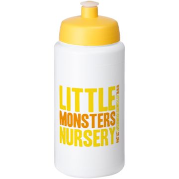 Baseline Plus grip 500 ml sports lid sport bottle White  yellow - 1 Bounce Creative Designs