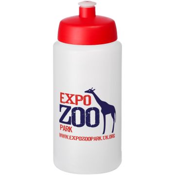 Baseline Plus grip 500 ml sports lid sport bottle Transparent  red - 1 Bounce Creative Designs