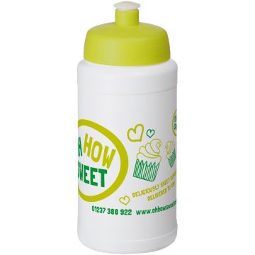 Baseline Plus 500 ml bottle with sports lid White  lime - 1 Bounce Creative Designs