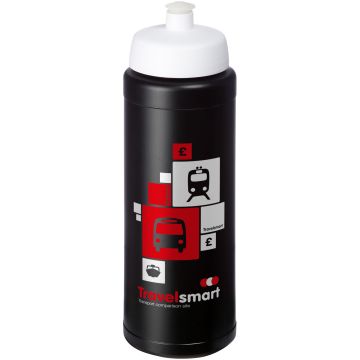 Baseline Plus grip 750 ml sports lid sport bottle Solid black  white - 1 Bounce Creative Designs