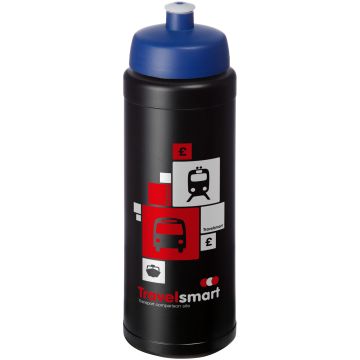 Baseline Plus grip 750 ml sports lid sport bottle Solid black  blue - 1 Bounce Creative Designs