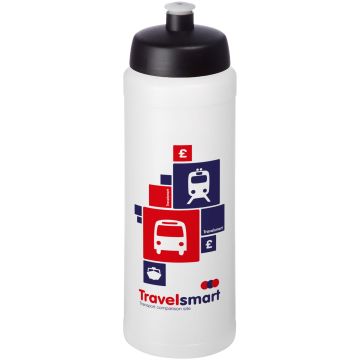 Baseline Plus grip 750 ml sports lid sport bottle Transparent  solid black - 1 Bounce Creative Designs