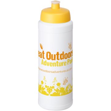 Baseline Plus 750 ml bottle with sports lid White  yellow - 1 Bounce Creative Designs