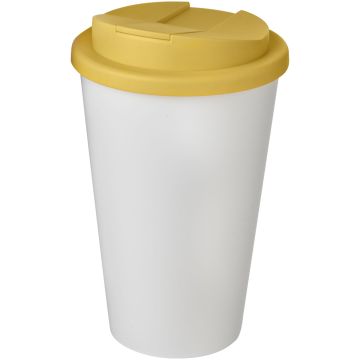Americano 350 ml tumbler with spillproof lid White  yellow - 1 Bounce Creative Designs