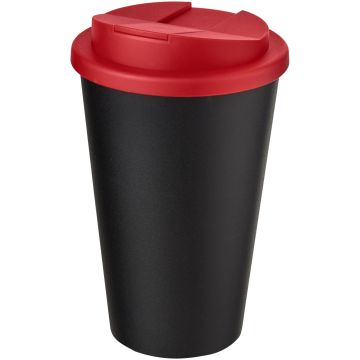 Americano 350 ml tumbler with spillproof lid Solid black  red - 1 Bounce Creative Designs