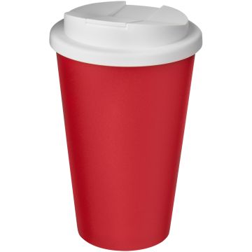 Americano 350 ml tumbler with spillproof lid Red  white - 1 Bounce Creative Designs