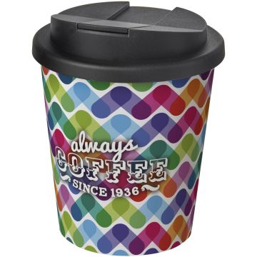BriteAmericano Espresso 250 ml tumbler with spillproof lid White  solid black - 1 Bounce Creative Designs