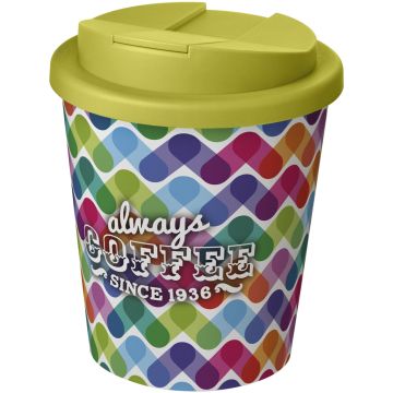 BriteAmericano Espresso 250 ml tumbler with spillproof lid White  lime - 1 Bounce Creative Designs