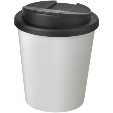 Americano Espresso 250 ml tumbler with spillproof lid White  solid black - 1 Bounce Creative Designs