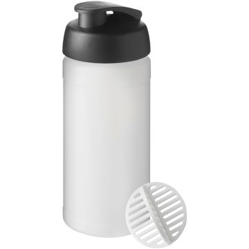 Baseline Plus 500 ml shaker bottle Solid black  frosted clear - 1 Bounce Creative Designs