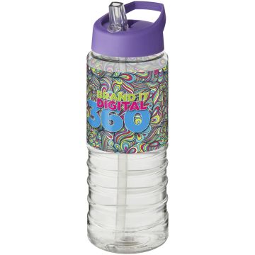 H2O Active Treble 750 ml spout lid sport bottle Transparent  purple - 1 Bounce Creative Designs