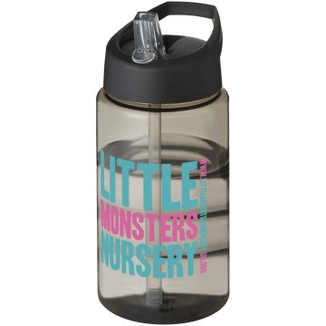 H2O Active Bop 500 ml spout lid sport bottle Charcoal  solid black - 1 Bounce Creative Designs