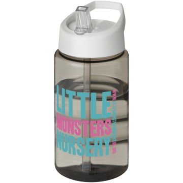 H2O Active Bop 500 ml spout lid sport bottle Charcoal  white - 1 Bounce Creative Designs