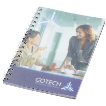 DeskMate spiral A6 notebook PP cover White - 1 Bounce Creative Designs