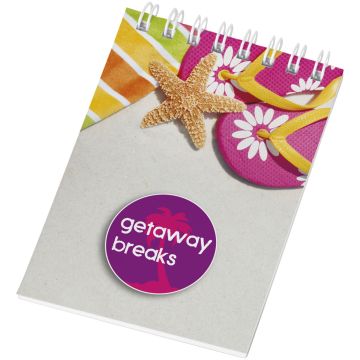 DeskMate spiral A7 notebook White - 1 Bounce Creative Designs