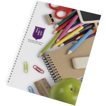 Wireo A4 notebook hard cover White - 1 Bounce Creative Designs