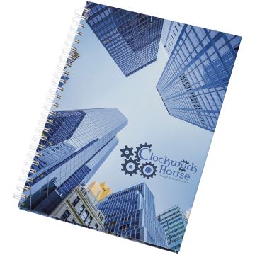 Wireo A5 notebook hard cover White - 1 Bounce Creative Designs