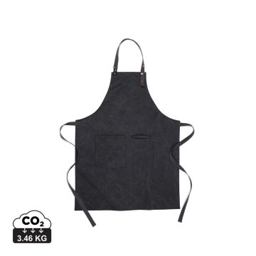 Branded VINGA Tome GRS Recycled Canvas Apron Black 