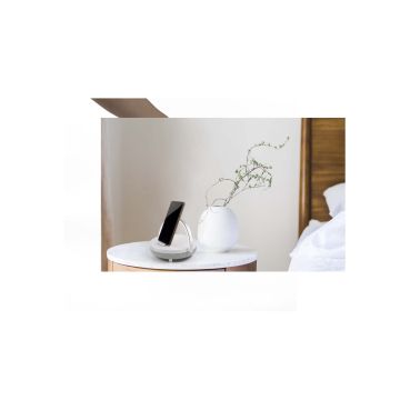 Prixton 4-in-1 10W Bluetooth® speaker with LED light and wireless charging base