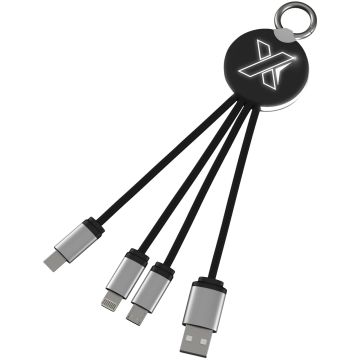 SCXdesign C16 ring lightup cable Solid black  white - 1 Bounce Creative Designs
