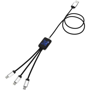 SCXdesign C17 easy to use lightup cable Blue  solid black - 1 Bounce Creative Designs