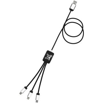 SCXdesign C17 easy to use lightup cable Solid black  white - 1 Bounce Creative Designs