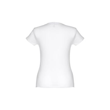 THC SOFIA WH. Women's fitted short sleeve cotton T-shirt. White