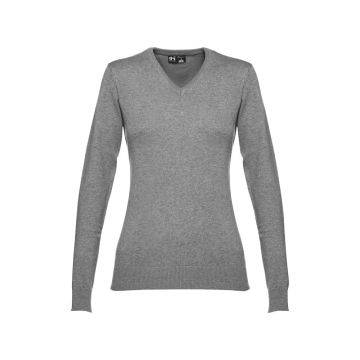 THC MILAN WOMEN. V-neck pullover for women in cotton and polyamide